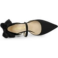thumbnail image 6 of Unique Bargains Women's Pointed Toe Bow Decor Stiletto Heel Pumps, 6 of 7