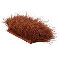 thumbnail image 1 of Bewildely 1 yarda teñida de plumas de avestruz flecos cinta adorno café rojo Type3 NO3, 1 of 1