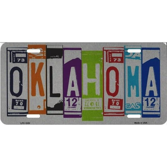 Oklahoma Cut Style License Plate