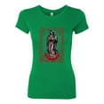 thumbnail image 2 of Wild Bobby, Our Lady of Guadalupe Blessed Virgin Mary Religious, Inspirational/Christian, Women Slim Fit Junior Tee, Kelly, X-Large, 2 of 3
