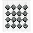 thumbnail image 3 of Ambesonne Black and White Shower Curtain, Art Deco Squares, 69"Wx70"L, Black and White, 3 of 3