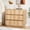 3 Drawer Oak, variant on Mid-Century Modern Fluted 3-Drawer Wood Dresser with Curved Profile & Anti-Tip, Oak Storage Cabinet for Bedroom or Living Room (31.5"W)