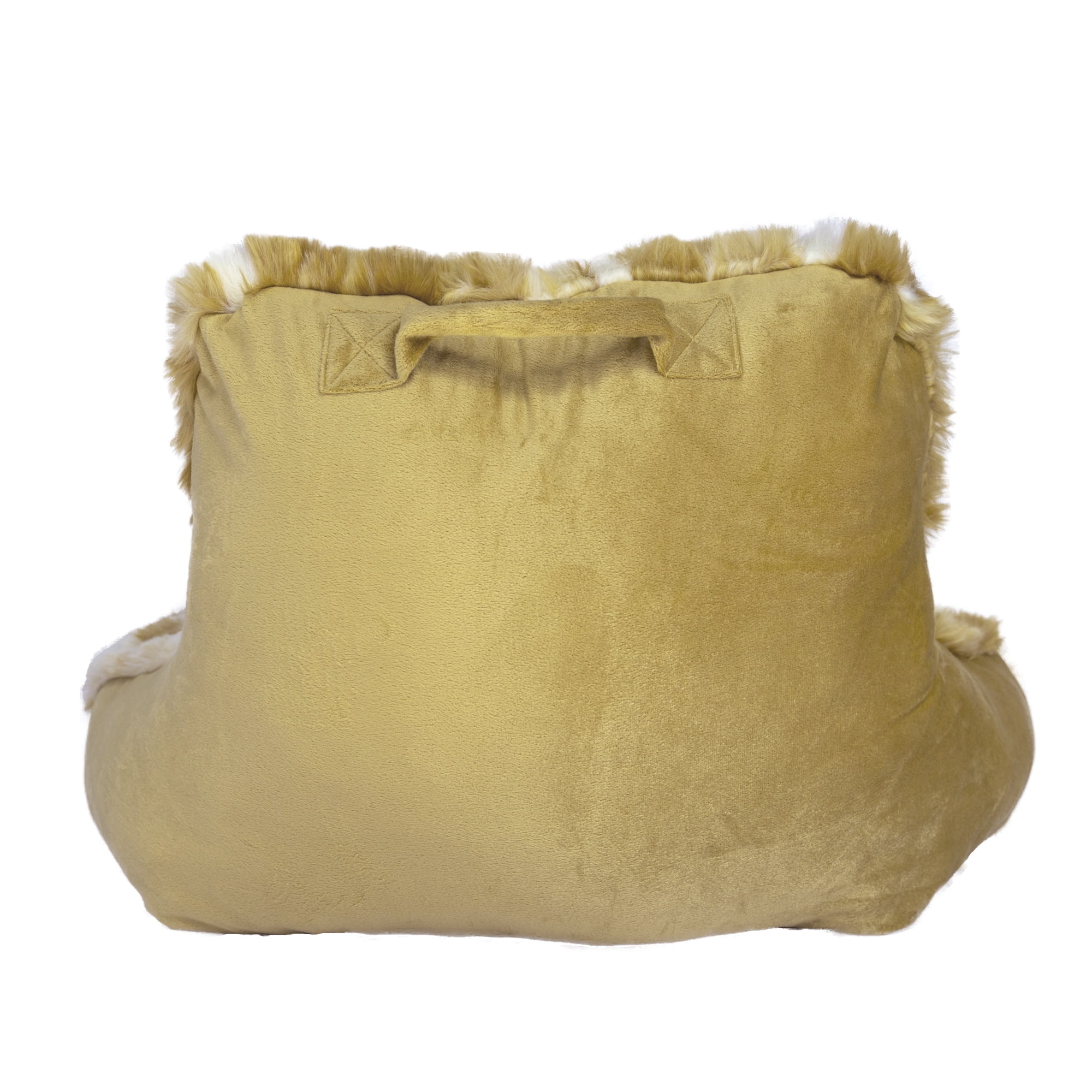 Home Soft Things Jaquard Faux Fur Bedrest Pillow - Amber Gold - 20" x 18" x 17"
