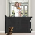 thumbnail image 6 of Retractable Baby Gate, HDJ 42in Extra Tall Baby Safety Gate, 71" Wide Baby Gate Dog Gate for Stair, Doorway,Metal Auto-Lock,Black, 6 of 7