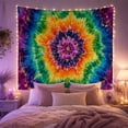 thumbnail image 2 of Multicolored Tie Dye With Spiral, Mystical Fantasy for Space Lovers, Galaxy Room Decor Room Accent, Housewarming Gift, Tapestry Wall Hanging for Bedroom and Dorm, 2 of 7