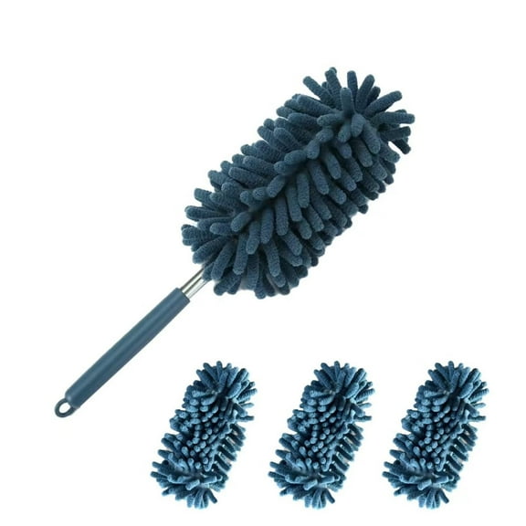 4Pcs Reusable Microfiber dusters Refills Microfiber Duster for Cleaning extendable Pole Duster Washable Damp Duster Bendable Dry Dusters with Extension Handle Pole Supplies