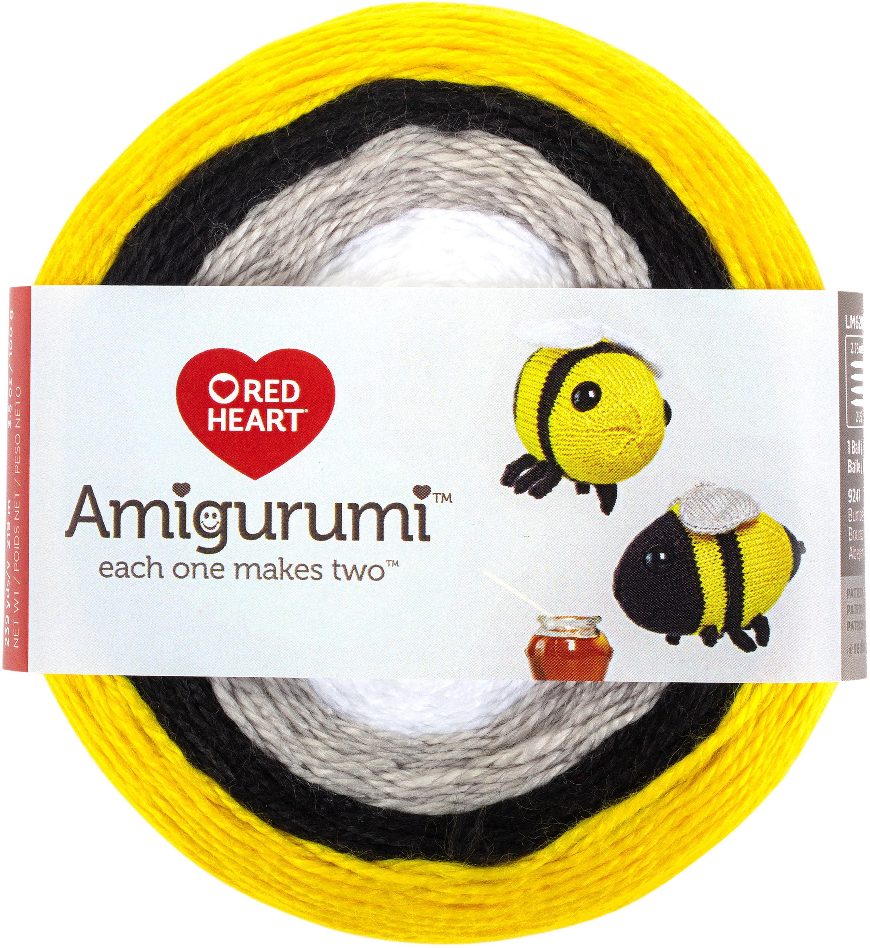 RED HEART E885. 9247 Amigurumi Yarn, Bumble Bee