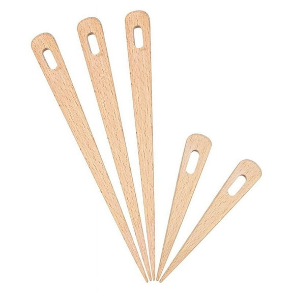 5 Pack Wooden Knitting Crochet Needles Wooden Hand Sticks Tapestry Sewing Making DIY Knitting Tools