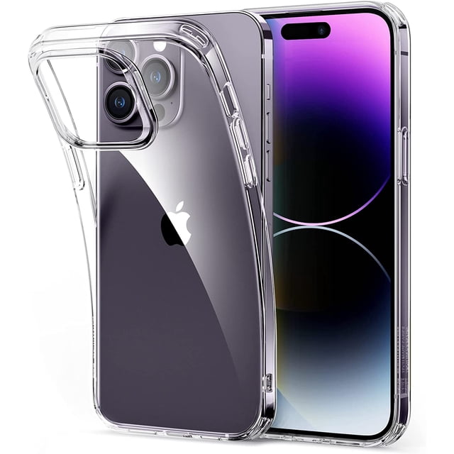 Étui Transparente Compatible avec iPhone 14 Pro Max, Étui en Silicone Fine Antichoc, Résistante au Jaunissement