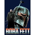 thumbnail image 2 of Boy's Star Wars: The Mandalorian Boba Fett Portrait  Graphic Tee Navy Blue Small, 2 of 4
