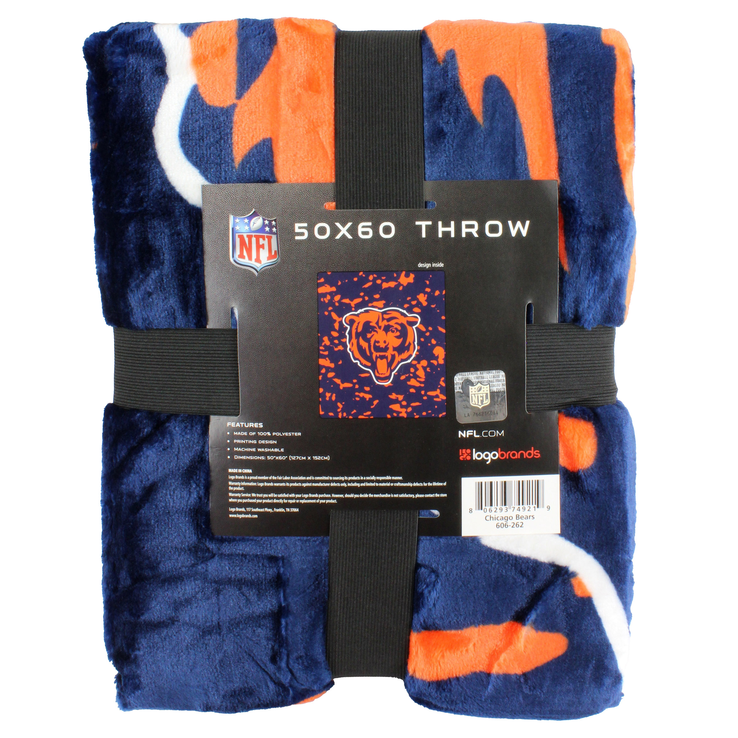 Chicago Bears 50 x 60 Teen Adult Unisex Comfy Throw Blanket - image 3 of 5