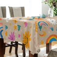 thumbnail image 3 of BZSMCE Square Tablecloth Rainbow Dream Pattern Tableclothes, 3 of 9