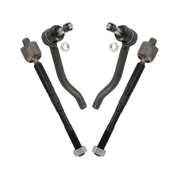 Front Tie Rod End Set 4 Piece - Compatible with 2015 - 2022 Nissan Murano 2016 2017 2018 2019 2020 2021