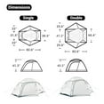 thumbnail image 6 of Naturehike, Hiking Tent, Large Space Outdoor Camping Tent, Lightweight Backpacking Tent with Vestibule, Waterproof Four Seasons Dome Tent, Stable Tri-Cross Support Structure, Strong Wind Resistance, 6 of 26