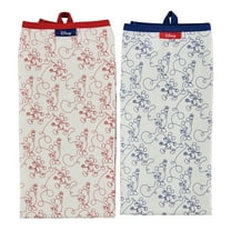 Disney Home Bon Voyage 2 Pcs Cotton Kitchen Towels Set, Washing-machine safe, Mixed Colors