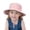 Pink, variant on Krdevn Toddler Sun Hat, Floral Print Wide Brim Fisherman Cap, Breathable Adjustable Chin Strap, UV Protection Beach Hat for Boys & Girls,2-6 Years