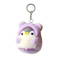 thumbnail image 3 of Creative Penguin Doll Keychain Cute Lovely Pendant for Handbag Backpack Tote Violet Short Ear, 3 of 10