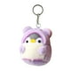thumbnail image 3 of Llavero de peluche de pingüino colgante, muñeco de peluche de dibujos animados, llavero encantador para coche Oreja Corta Violeta, 3 of 9