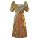 thumbnail image 5 of Vestido de manga corta con diseño de tatuaje floral polinesio amarillo naranja ropa de mujer vestidos de novia para mujer vestidos largos para mujer, 5 of 7