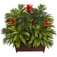 thumbnail image 2 of Nearly Natural 6833 Tropical Garden with Wood Planter, 2 of 2