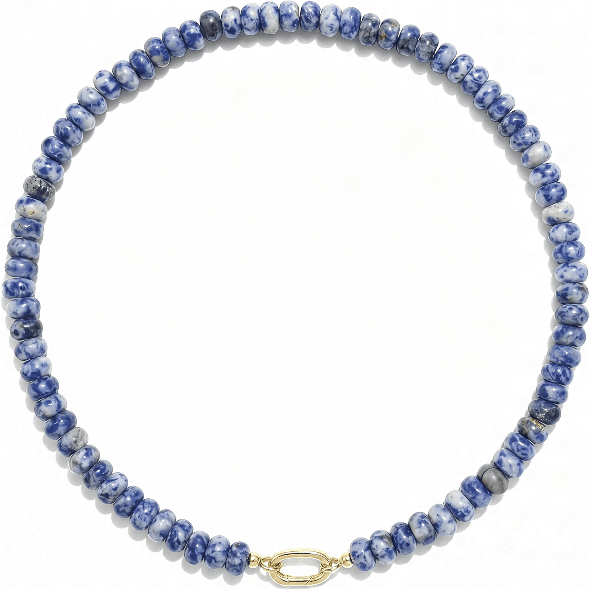 DESIGNICE Beaded Gemstone Necklaces for Women Bohemian Colored Choker Natural Stone Bead Summer Beach Handmade Jewelry Necklace Blue Beaded Necklace