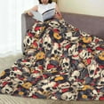 thumbnail image 6 of Honeii rock Skull record artist Print Fleece Blanket - Throw Blanket for Bed, Sofa, Couch, Camping, and Travel , Microplush Ultra Soft Warm Blanket-40"x30", 6 of 7