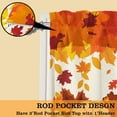 thumbnail image 4 of Fall Kitchen Curtains Autumn Pumpkin Curtain for Dining Room Tier Curtains Farmhouse Decor Rod Pocket Window Drapes Set of 3 Curtains for Kitchen Decor, 4 of 6