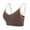 Coffee, variant on Babysbule Bras for Women Clearance Women's Ruched Sports Bras Padded Workout Tops Medium Support Crop Tops