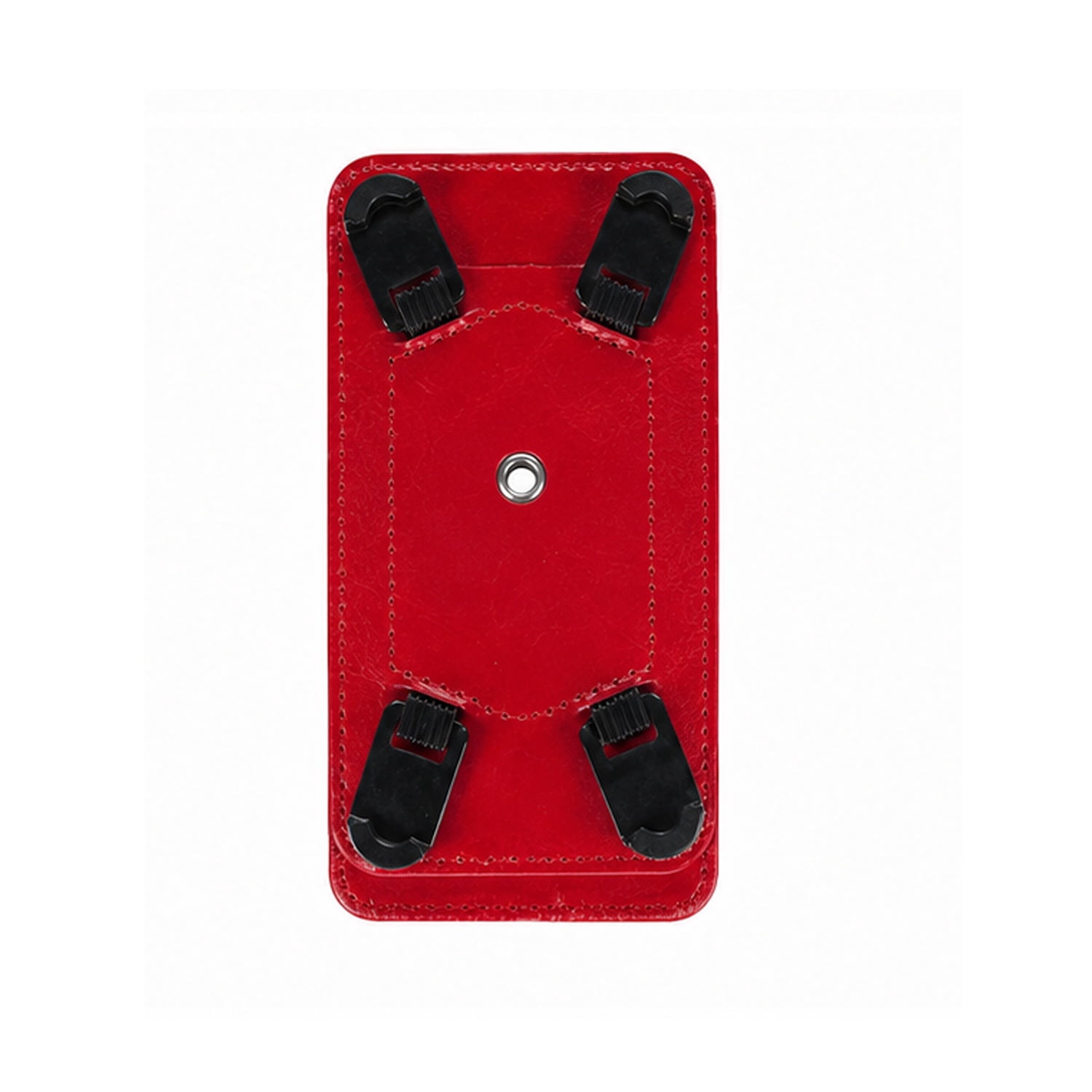 YUW-Medium (5.0"-5.2") Universal Wallet Cover with Multi-Angle Swivel Stand - Red