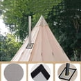 thumbnail image 2 of Hot Tent Chimney Fireproof Cloth Heat Resistant Silicone Fiberglass Material 24x24cm, 2 of 9