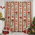 thumbnail image 3 of Christmas Poinsettia Shower Curtain, Xmas Pine Branch Snowflake Bell Stars Waterproof Fabric Shower Curtains with 12 Hooks, Bathroom Curtain Set for Bathroom Accessories Decor, 72 x 96 Inches, 3 of 9