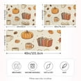 thumbnail image 2 of Yayeee Pillowcase King Size Set of 2 Satin Wrinkle Resistant Pillow Case, Fall Beige Pumpkin, 2 of 7