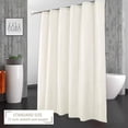 thumbnail image 7 of GlowSol 72"Wx72"L Fabric Shower Curtain Waterproof Hotel Luxury Solid Bathroom Shower Curtain with Rustproof Grommets, Ivory, 1 Panel, 7 of 7