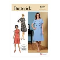 Butterick Sewing Pattern 6871 Dresses E5 (14-16-18-20-22)