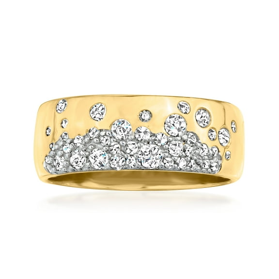 Ross-Simons 0.50 ct. t.w. Diamond Scatter Ring in 18kt Gold Over Sterling, Women's, Adult