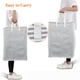 thumbnail image 5 of Cesto para ropa Ficarrico Cesto para ropa plegable con asa extensible portátil para ropa y juguetes, gris, 5 of 7