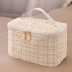 thumbnail image 1 of Bolsa de maquillaje, organizador, bolsa de aseo para niñas, bolsa de cosméticos portátil grande, estuche de viaje para cosméticos, bolsa de baño de , Beige, 1 of 9