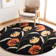 thumbnail image 2 of SAFAVIEH Soho Noah Floral Wool Area Rug, Black/Multi, 2' x 3', 2 of 9