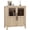 Pear Wood, variant on DSstyles Sideboard Buffet Cabinet with 2 Glass Doors, 29" Large Buffet Cabinet with Storage, Modern Farmhouse Storage Cabinet Table for Kitchen Dining Room, Living Room