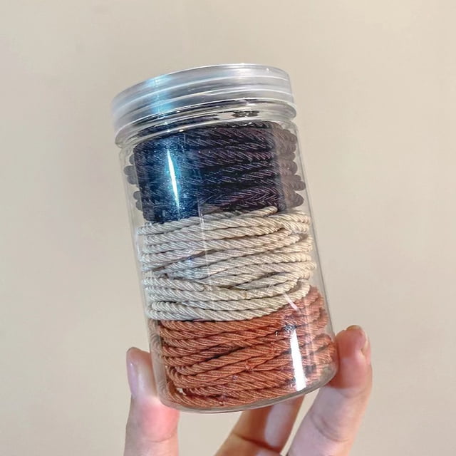 Barril 100 banda para el cabello básica sin costuras hilo antideslizante cuerda para el cabello cola de caballo alta cuerda para el cabello que no daña la banda de goma para el cabello