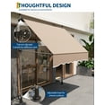 thumbnail image 4 of Auvent de Patio Rétractable – Pare-Soleil Extérieur Manuel – Protection UV, Hauteur et Angle Réglables – Résistant aux Intempéries – Fenêtre, Porte et Jardin – Kaki, 10x4 Pi, 4 of 6