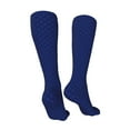 thumbnail image 3 of Honeii Navy Blue Print Calf Socks Sports Socks Seamless Toe, Trouser Socks,Knee High Long Socks for Women and Men-One Size, 3 of 8
