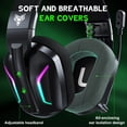 thumbnail image 6 of Vakedy Wireless Gaming Headset for PS5 PS4 PC Switch Mac Phone, 60H Playtime,Noise Canceling Mic,2.4GHz+Bluetooth, 23ms Sync​ for Gamers,Black, 6 of 8