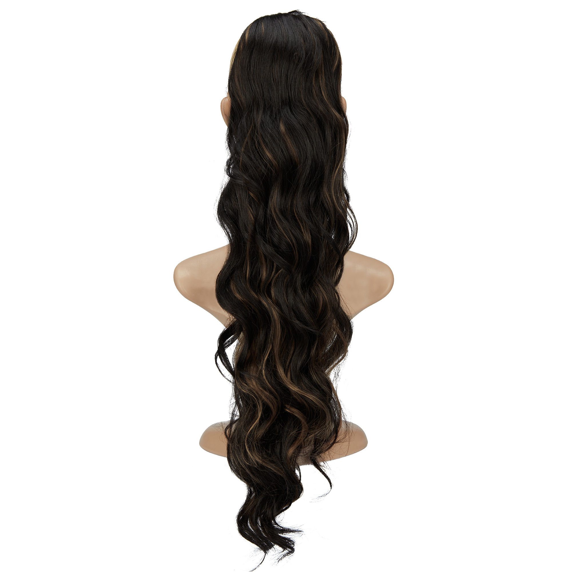 Wave Ponytail Extension Clip in - 24 Inch Long Wavy Curly  display picture 1