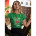 thumbnail image 2 of Abstract I Love You T-Shirt Women -Image by Shutterstock, Female Medium, 2 of 4