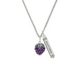 thumbnail image 2 of Delight Jewelry Silvertone Purple Grapes Silvertone Mother Daughter Bar Charm Necklace, 23", 2 of 4