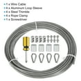thumbnail image 3 of Unique Bargains 1/8' Wire Cable, 33ft Stainless Steel Wire Rope Kit for Deck Railing, 3 of 6