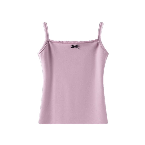 BSDJILFG Cute Babydoll Tops for Women Sleeveless Camisole Summer Comfy Tank Top Slim Fit Crewneck Undershirts