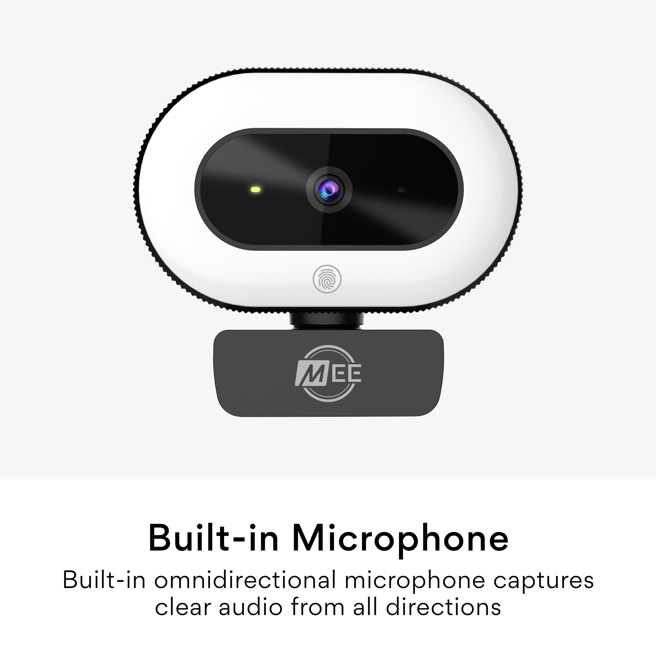 Restored MEE audio 1080p HD USB Webcam with Built-In LED Light, Autofocus, and Microphone (Refurbished)
