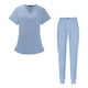 thumbnail image 4 of Conjunto de Uniforme de enfermera Yinane con pantalones superiores escote en V XXL, 4 of 8